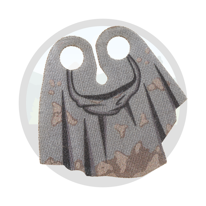 Dark Grey Printed Hooded Cape - Muddy