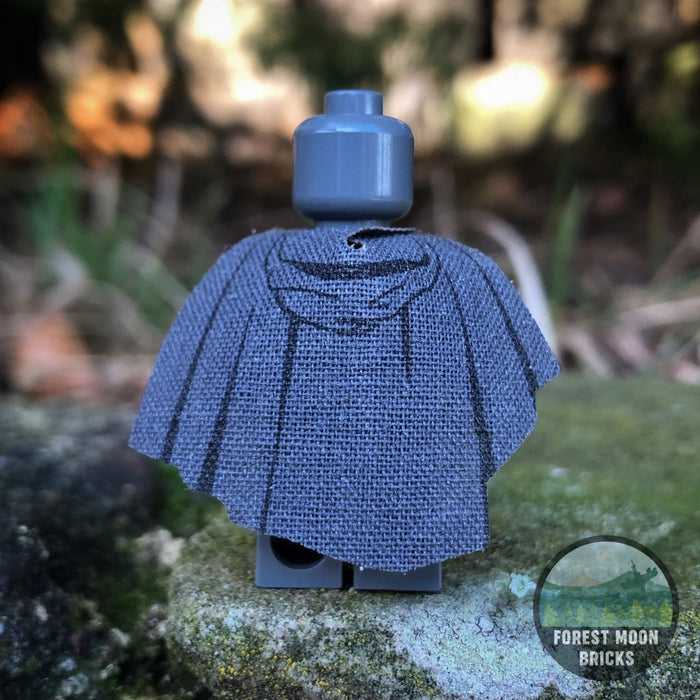 Dark Grey Printed Hooded Cape X5 Minifigure