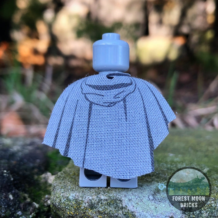 Light Grey Printed Hooded Cape X5 Minifigure