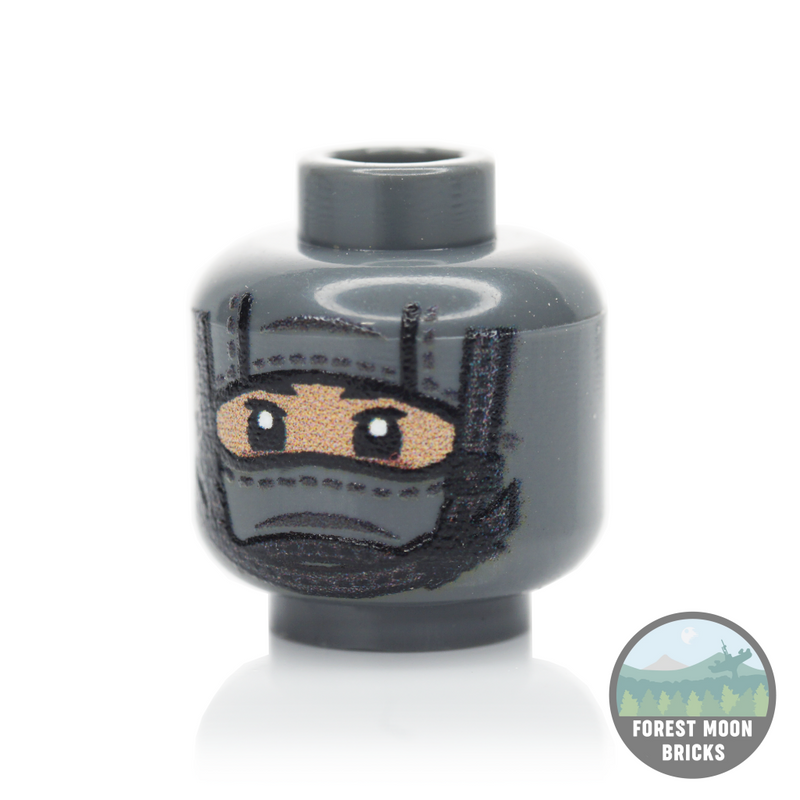 1 Hole Balaclava Heads - Chinstrap - DBG - Chinstrap #2 - Minifigure Head