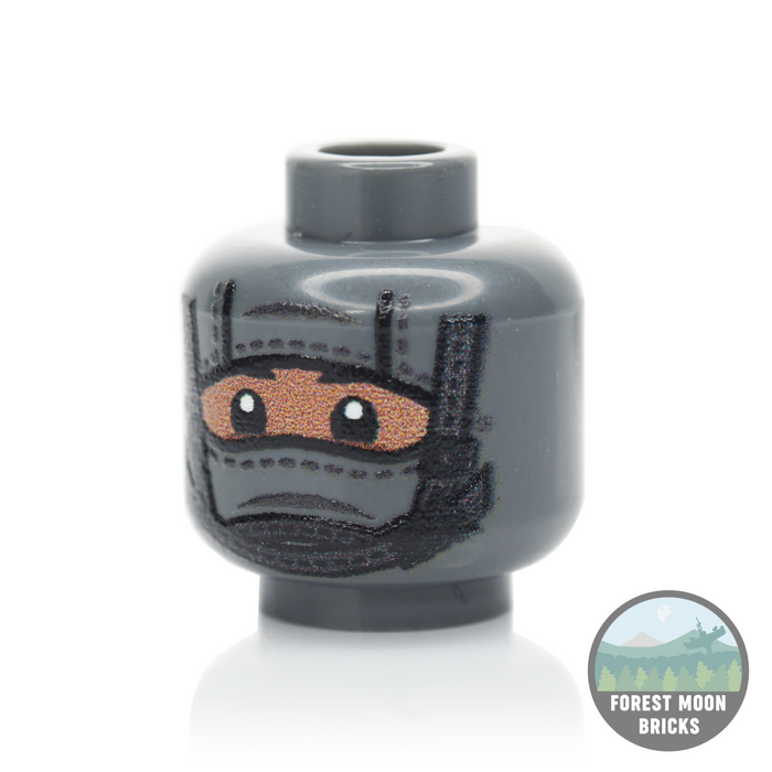 1 Hole Balaclava Heads - Chinstrap - DBG - Chinstrap #3 - Minifigure Head