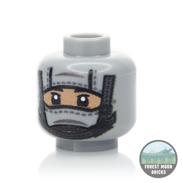 1 Hole Balaclava Heads - Chinstrap - LBG - Chinstrap #2 - Minifigure Head