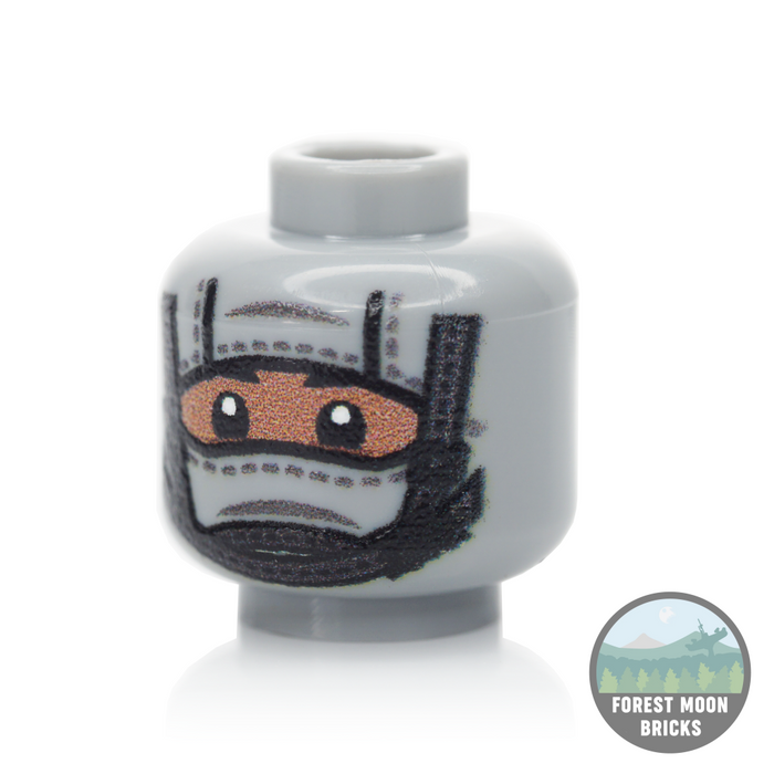1 Hole Balaclava Heads - Chinstrap - LBG - Chinstrap #3 - Minifigure Head