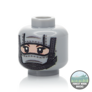 1 Hole Balaclava Heads - Chinstrap - LBG - Chinstrap #5 - Minifigure Head