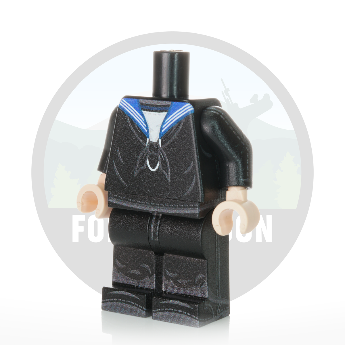 WWII British Royal Navy Sailor LEGO Minifigure CUSTOM Forest