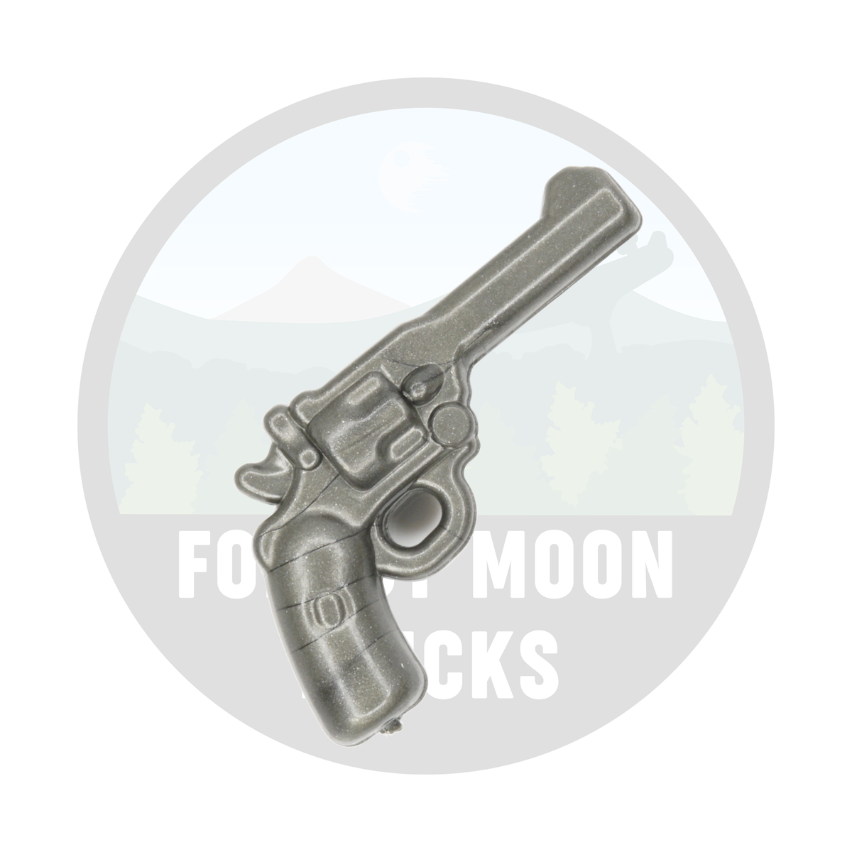 BrickArms Webley Revolver In Gunmetal - LEGO-Compatible Accessory For British Soldier Minifigures
