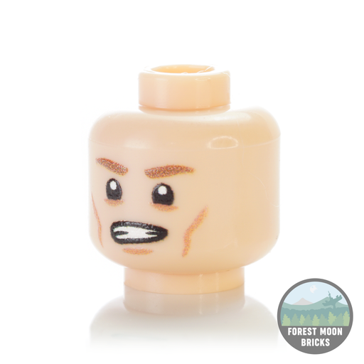 Blonde Angry #1 Minifigure Head